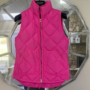 J. Crew Hot Pink Quilted Puffer Vest
